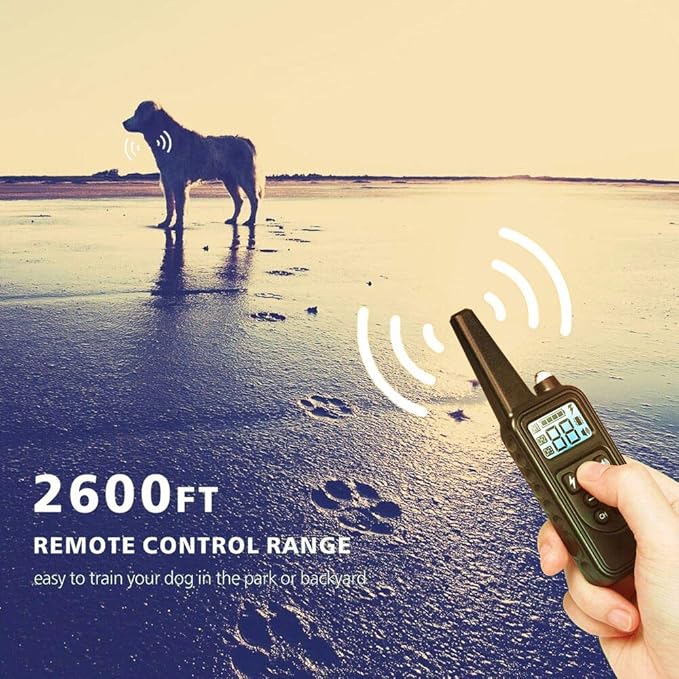 Dog Training Collar with Three Training Modes, Waterproof Training Collar, Long Range up to 2600Ft