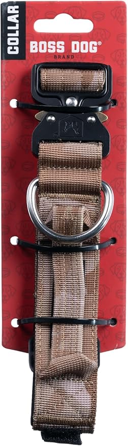 Boss Dog Tactical Collar, Tan Camo, Medium