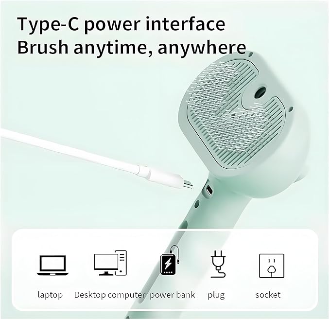 2025 Dog Brush, Dog Steamer, Shampoo Brush Steam Dogs Washer, 3-In-1 Steam Grooming Brush For Long Haired Pets (White)