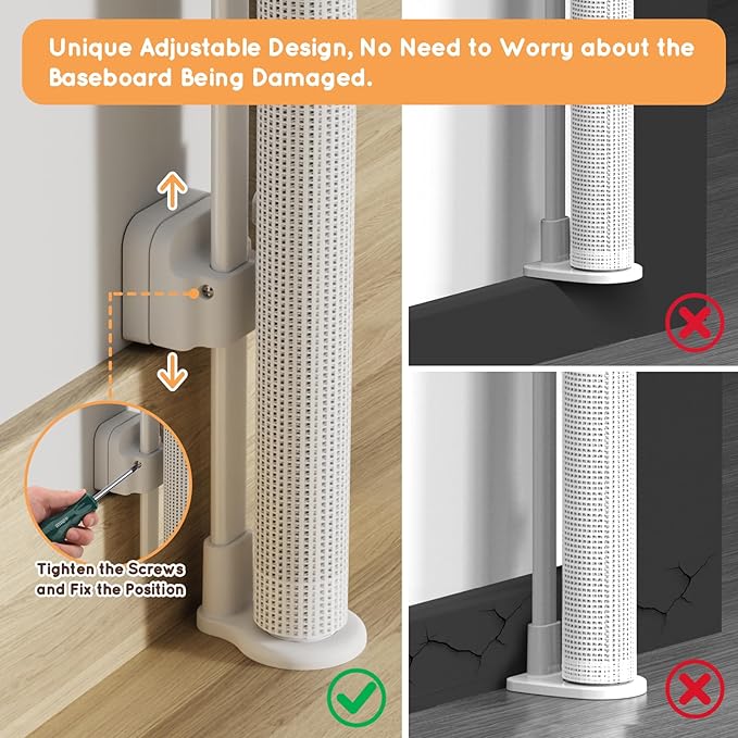 Retractable Baby Gate, 38" Extra Tall Mesh Dog Gate with Auto-Tension Design, 71" Wide One-Hand Operation Doorway Gates for Pets & Babies, No Bottom Rail Gate for Hallways, White