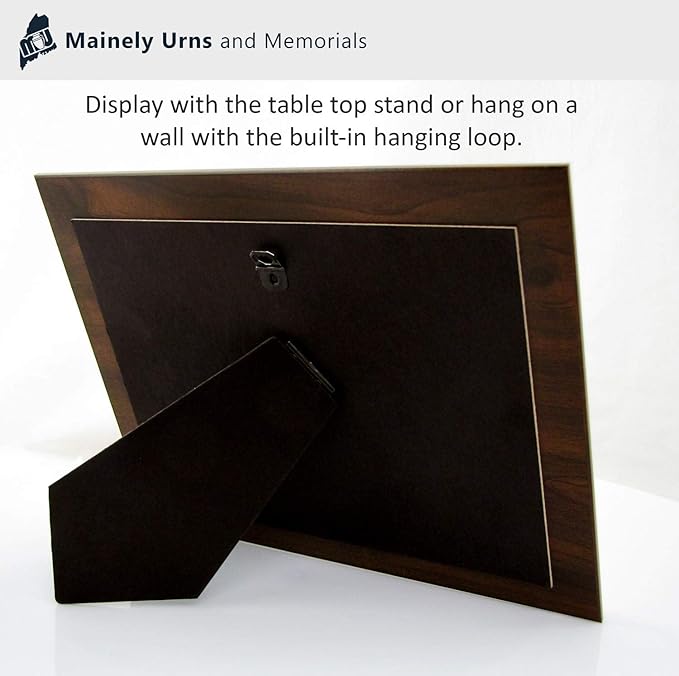 Mainely Urns 9x12 Photo Plaque - Pet Memorial Picture Frame - No Longer by Our Side, But Forever in Our Hearts - Design 1 - Sympathy Dog or Cat Gift Bereavement Plaque