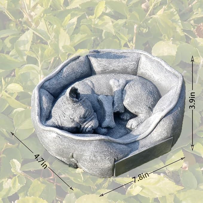 Dog Memorial Stone Statue Dog Garden Statue Pet Loss Gifts Pet Memorial Gifts Dog Grave Marker or Garden Memorial Stone Waterproof and Weatherproof Dog Plaque Personalized Memorial Tombstone