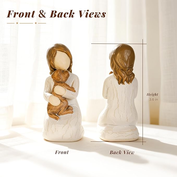 Dog Angel Figurines for Women,PetMemorial for Loss of Dogs Sympathy Gift,Pet Memorial Ornament