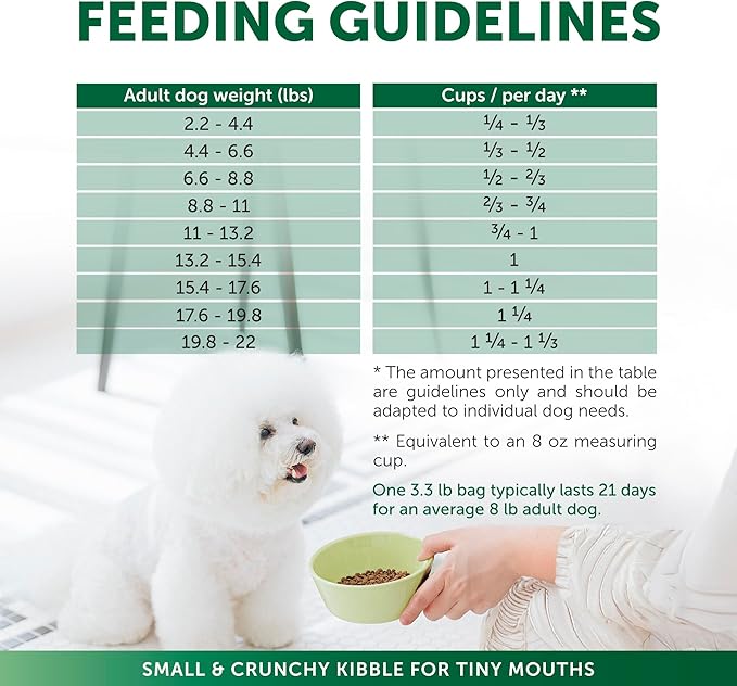 Nature's Protection Dry Dog Food for Small Breed - High Protein, Grain-Free Tear Stain Dog Kibble for White & Light Coated Adult Dogs (Superior Care - Salmon, 3.3 lb)