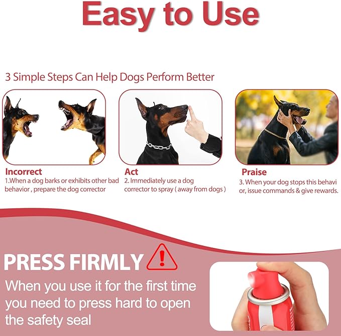 Corrector Spray Dog Trainer, 80ml 2 Pack Corrector Spray for Dogs to Stops Barking, Jumping Up Attacks & Unwanted Dog Behaviour Humane Effective