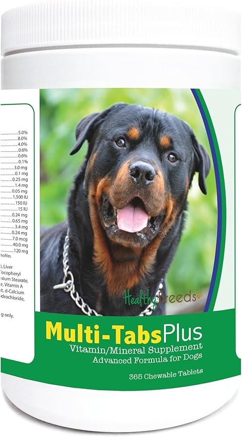 Healthy Breeds Rottweiler Multi-Tabs Plus Chewable Tablets 365 Count