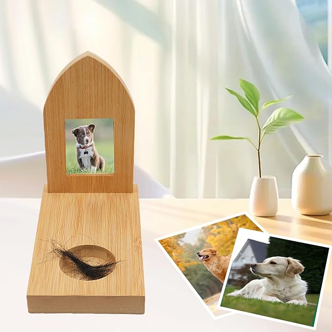 Pet Urn,Pet Memorial Box with Photo Display,Wooden Pet Urn to Collect Ashes and Hair,Dog Urns for Ashes,Pet Keepsake,for Cats Dogs or All Pets(Large Size)