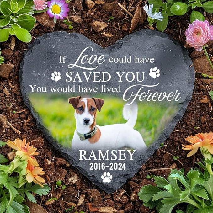 Personalized Dog Memorial Gifts for Loss of Dogs Sympathy Gift, Dog Memorial Stone, Pet Loss Gifts, Pet Memorial Stones for Dogs Cemetery Decorations for Grave, Cat Sympathy Gift, Stone 6