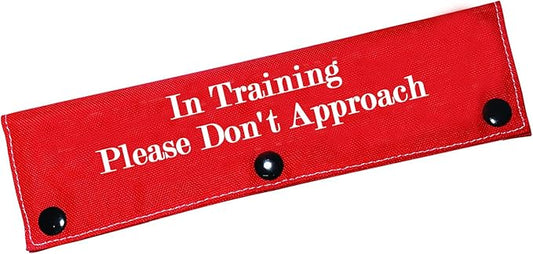 Funny Dog Leash Sleeve in Training Please Don't Approach Dog Leash Wrap Wrap Alert Hanging ID Patch Tag(Don't Approach-Sleeve)