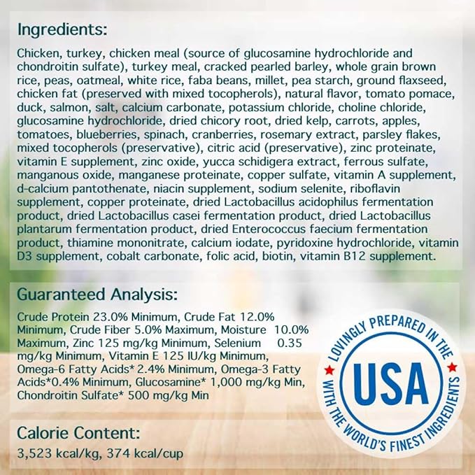 Chicken Soup for the Soul All Natural Premium Large Breed Adult Dry Dog Food, Real Meat First Ingredient, No By-Products, Supports Heart, Gut & Immune Health, Chicken, Turkey & Brown Rice, 28lb