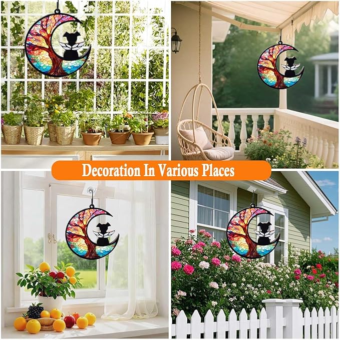 Dog Memorial Suncatcher, Loss of Dog Sympathy Gift for Pet Lovers, Cats Remembrance Ornament, Pet Memorial Gifts, Life Tree 2