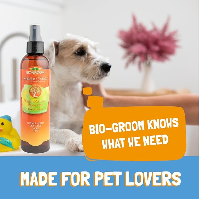 Bio-Groom Desert Agave Blossom Dog Cologne – Deodorizing Spray, Dog Bathing Supplies, Puppy Wash, Cat & Dog Grooming Supplies, Cruelty-Free, Made in USA, Dog Perfume – 8 fl oz 1-Pack