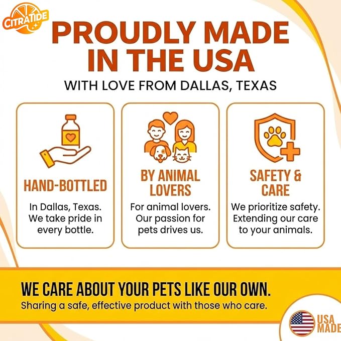 Natural Flea, Tick & Mosquito Spray for Dogs – Cedarwood & Citrus Formula – Plant-Based, DEET-Free, Non-Toxic, USA Made – Safe for Home & Pets – CITRATIDE (16 fl oz)
