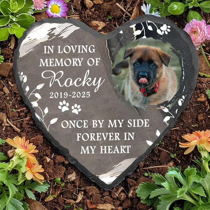 Personalized Dog Memorial Gifts for Loss of Dogs Sympathy Gift, Dog Memorial Stone, Pet Loss Gifts, Pet Memorial Stones for Dogs Cemetery Decorations for Grave, Cat Sympathy Gift, Stone 4