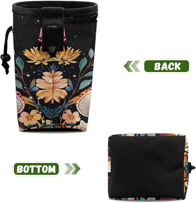 Big Mushroom Dog Walking Bag Puppy Training Pouch, Puppy Dog Training Treat Bag Pet Training Walking & Rewarding Holder with Waistband Easy to Carry