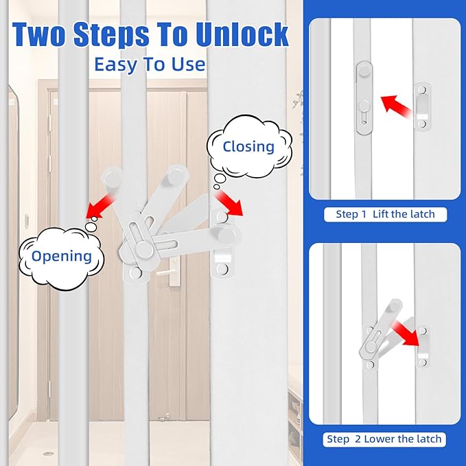 55 Inch Extra Tall Pet Gate for Cats,29.92"-48" Adjustable Wide Dog Gates,Pressure Mounted Walk Through Tall Pets Gate for Doorways,Hallway,Stairs(White)