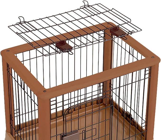 Richell Wood Mobile Pet Pen 640, Autumn Matte Finish