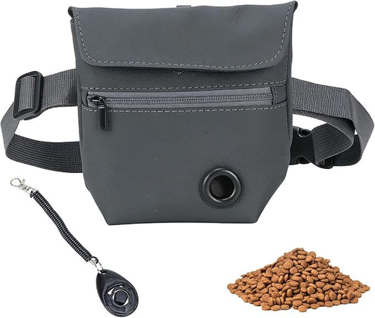 Dog Treat Pouch,Pet Training Treats Bag Magnetic Waist Bags Walking Holder Pouches for Puppy Aids Behavior Small Dogs Snack Fanny Closure Belt Pack with Clicker