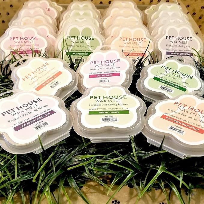 One Fur All Pet House Scented Wax Melts Natural, Plant Based Soy Wax Melts for Pet Odor, Long Lasting Fragrance for Fresh Smelling Homes, Falling Leaves and Autumn Harvest, Pack of 2