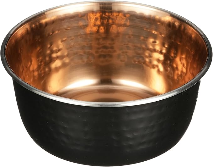 Neater Pet Brands Hammered Decorative Designer Bowls - Luxury Style Premium Dog and Cat Dishes (Small, Black Copper)