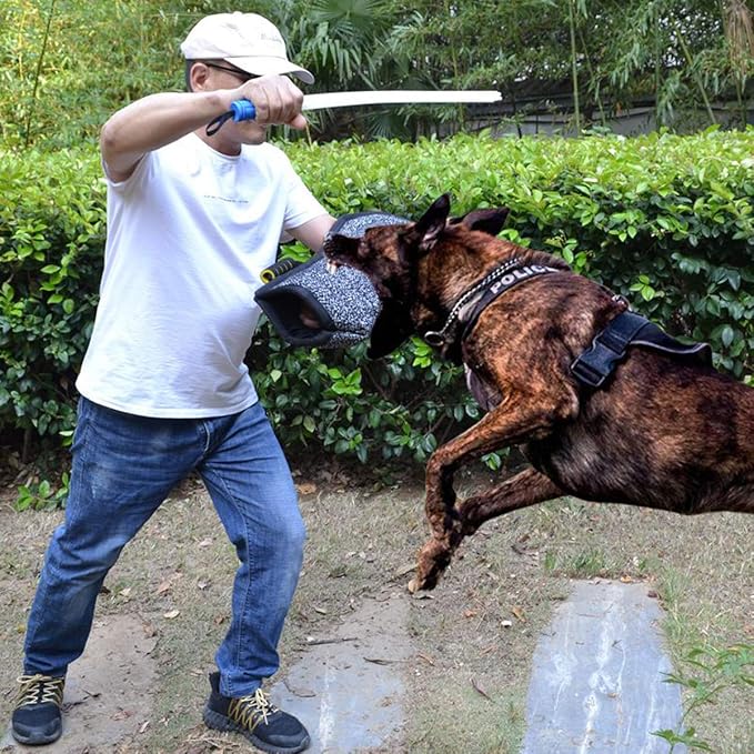 Morezi Dog Bite Sleeve Training Protection, Heavy Duty Nylon Durable, Fit Pit Bull German Shepherd Malinois, Puppy Small Dogs Training Biting Tugging War Toy - Black White