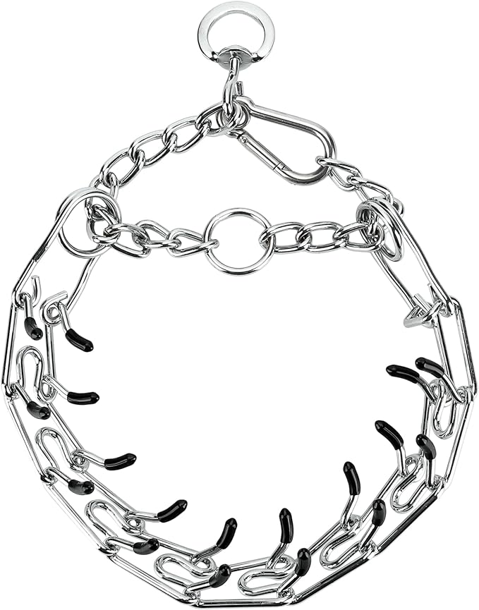 Stainless Steel Dog Training Collar, Quick Release Buckle, Adjustable Collar for Small Dogs Neck Girth 8.5"-10.5"