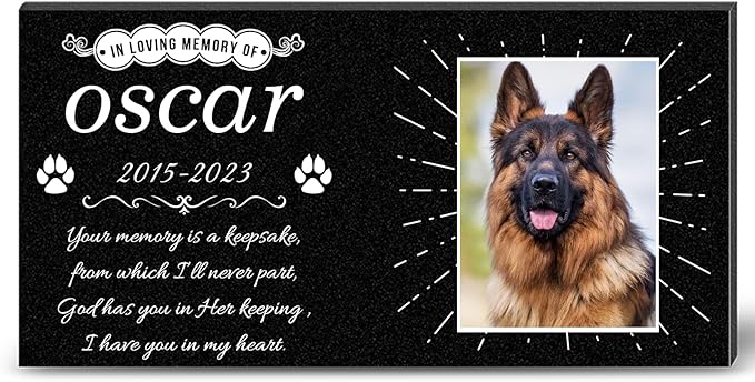 ADFSTONE Cat Memorial Stones, Pet Headstone for Loss Gifts, Animal Grave Markers - Sympathetic Dog Gift, Granite Pet Burial Markers, Personalized Pet Gravestone, Garden Stones for Bereavement