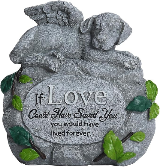 Dog Memorial Gifts for Loss of Dog - Forever My Guardian Angel Garden Dog Memorial Stone，Dog Passing Away Sympathy Gifts - Thoughtful Pet Loss Sympathy Gifts