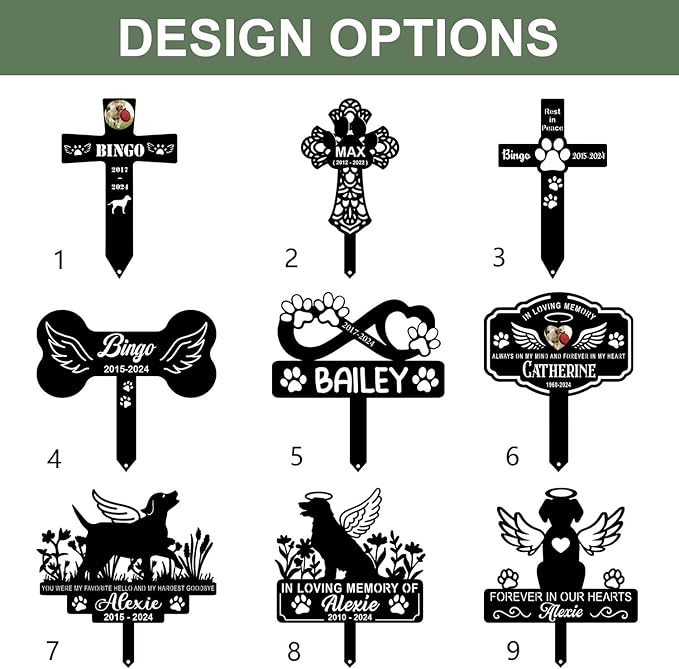 Custom Metal Pet Grave Markers Dog Memorial Plaque, Waterproof Dog Grave Markers Outdoor, Memorial Garden Decor for Loss of Beloved Pet, Personalized Sympathy Gift for Dogs