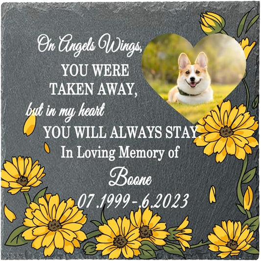 Memorial Garden Stone for Loss of Dog, Always and Forever in Our Hearts Personalized Memorial Garden Stone, Memorial Garden, Sympathy Gifts, Remembrance, Bereavement Gifts