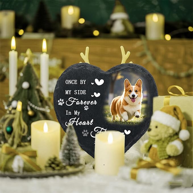 Personalized Dog Memorial Gifts for Loss of Dog, Custom Photo Pet Momorial Stone for Dogs, Cat Memorial Sympathy Gift, Dog Passing Away Gifts, Sympathy Gift for Pet Lovers (Style 1)