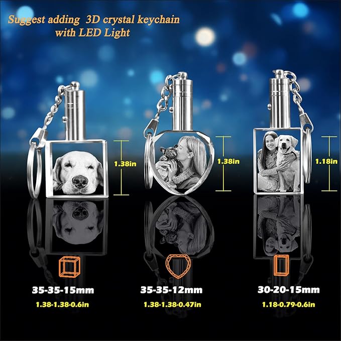 Personalized Dog Memorial Gifts,3D Crystal Photo,Pet Memorial Gift,3D Engraved Crystal Keepsake Gift, Dog Photo Frame, Personalized Animal Photo Gift,Dog Pictures