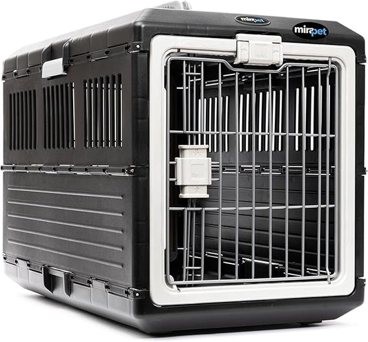 Pet Carrier & Crate, 35" L x 21" W x 27" H - Collapsible Hard Sided Kennel for Large Dogs and Cats, Portable Carrier for Indoor Outdoor Travel