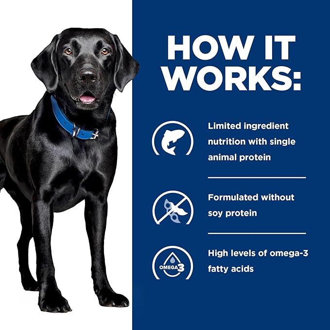 Hill's Prescription Diet d/d Food Sensitivities Dry Dog Food, Potato & Salmon, 8 lb. Bag