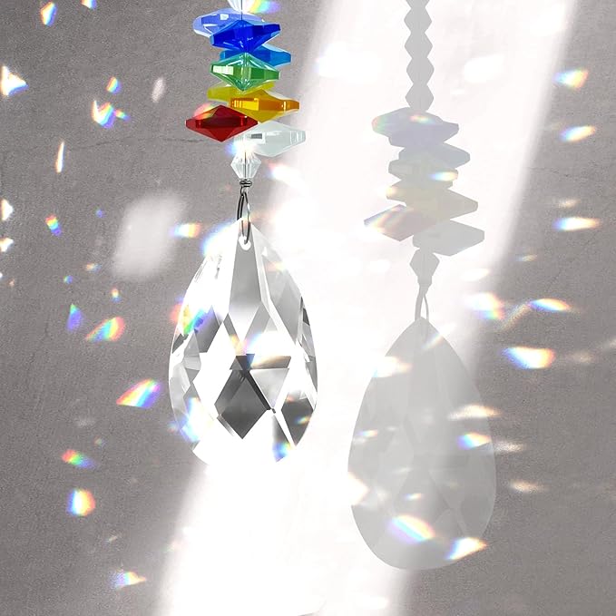 Pet Memorial Suncatcher - Loss of Pet Sympathy Gift for Dog and Cat Owners with Crystals, Indoor Window Suncatchers, Bereavement Gifts Dog Memorial (Colorful)