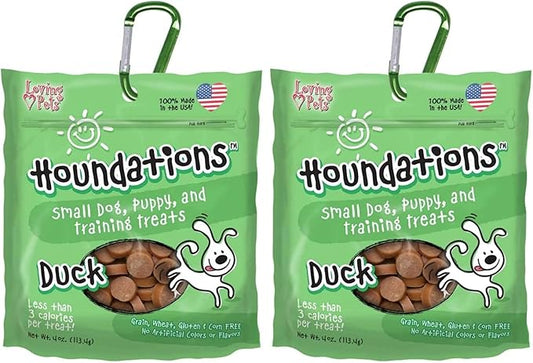 Loving Pets Houndations Duck Training Treats Dog Treat, 4 Oz/One Size (Pack of 2)