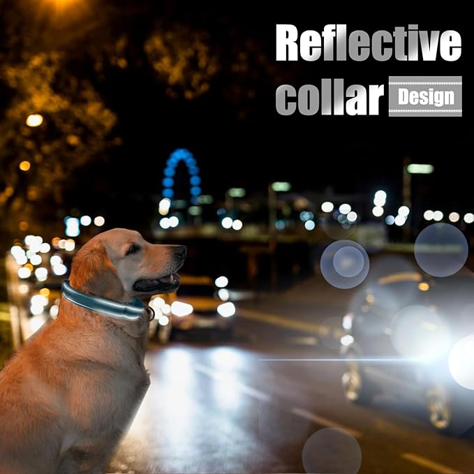SGODA Martingale Dog Collar, Reflective Nylon Padded Dog Training Collars for Large Dogs, Black L
