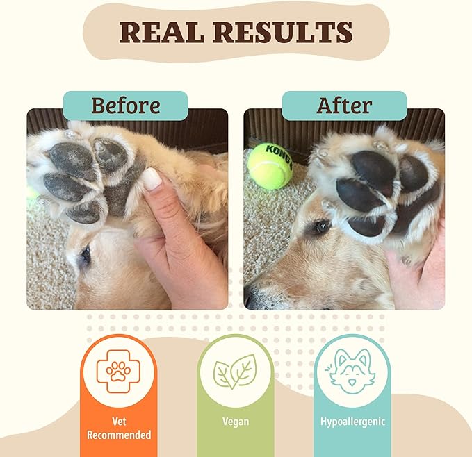 Natural Dog Company Paw Soother Balm & Wax - Dog Paw Balm & Moisturizer for Dry, Cracked Paw Pads, Helps Moisturize & Condition Winter-Worn Paws, Coconut Oil & Calendula, Daily Paws Care, 2 oz Tin