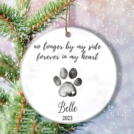Personalized Pet Memorial Keepsake Ornament, Custom Sympathy Gift for Pet Bereavement