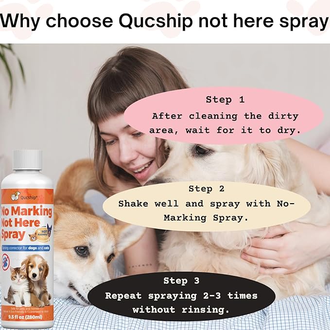 8oz Best Pee Spray for Dogs Indoor & Outdoor – Stop Dog Urinating in House with No More Peeing in House – Dog Stay Away Spray for Furniture, Carpet, Grass – Safe Don't Pee Here Dogs Marking Wrong