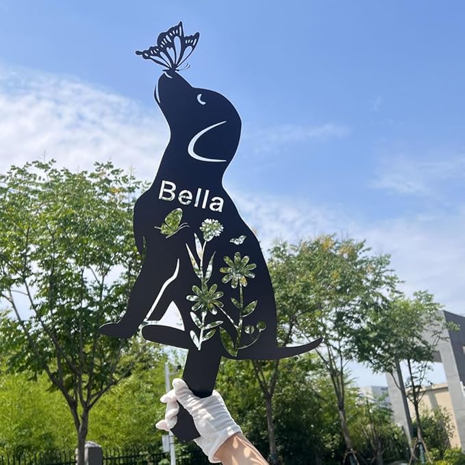 Custom Pet Grave Markers Dog Memorial Plaque, Memorial Yard Garden Outdoor Decor, Waterproof Metal Dog Grave Markers for Loss of Pets, Personalized Sympathy Remembrance Gift
