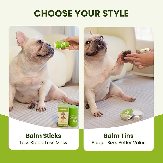 Lick-Safe Dog Paw & Nose Balm with Coconut Oil | All-Natural Moisturizer & Soother for Dry, Cracked Pads & Snout | Heat & Cold Pavement Protection Wax | Horse Hoof, Joint Care, 1.3 oz (36g)