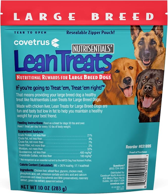 Butler Lean Treats Nutritional Rewards for Large Dogs (1 Pack), 10 oz/Large