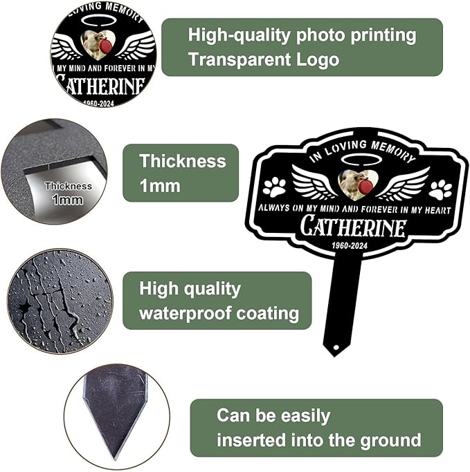 Custom Metal Pet Grave Markers Dog Memorial Plaque, Waterproof Dog Grave Markers Outdoor, Memorial Garden Decor for Loss of Beloved Pet, Personalized Sympathy Gift for Dogs