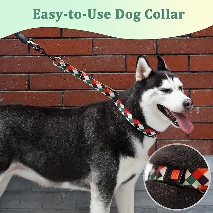 Mayerzon Martingale Dog Prong Collar for Pulling, Personalized Vintage Slip Pinch Collar with Buckle for Large Medium Small Dogs for Walking Training and Festivals(M, Pop Art)