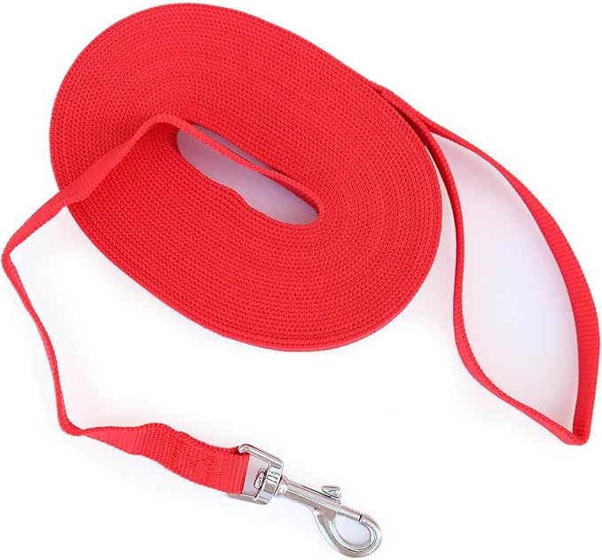 Dog Leash Puppy Obedience Recall Training Agility Lead 15ft, Great for Play, Camping, or Backyard