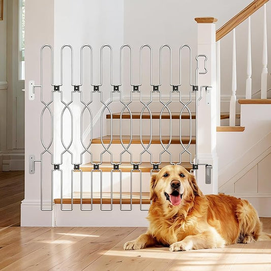 Snagle Paw Metal Retractable Door Barrier,Safety Dog Gate for Front Door,Easy Install Retractable Pet Gate for Recreational Vehicle,Doorways,36.2" Wide 35" Tall