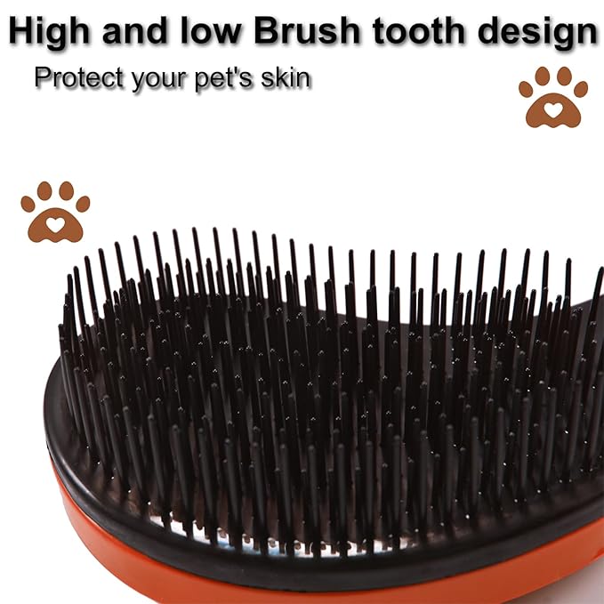 Puppy Brush, Soft Dog Brush for Grooming, Puppy Hair Remover Brush Comb, Grooming Tool for Poodles,Teddy, Yorkies, Maltese, Shih Tzu, Chihuahua, Orange