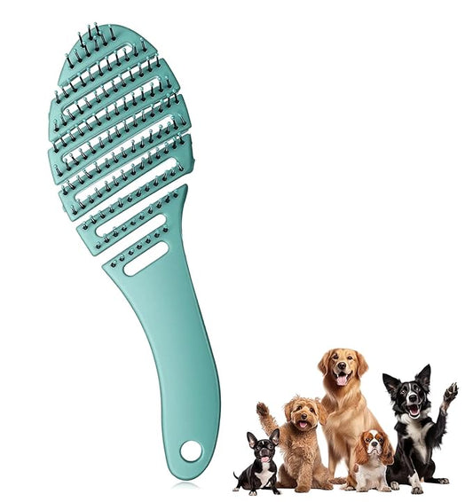 Small Dog Brushes for Grooming, Shih Tzu Brush, Flexible Pin Brush for Small Dogs, Shih Tzu Yorkies, and Maltipoos Hair, (Light Green)