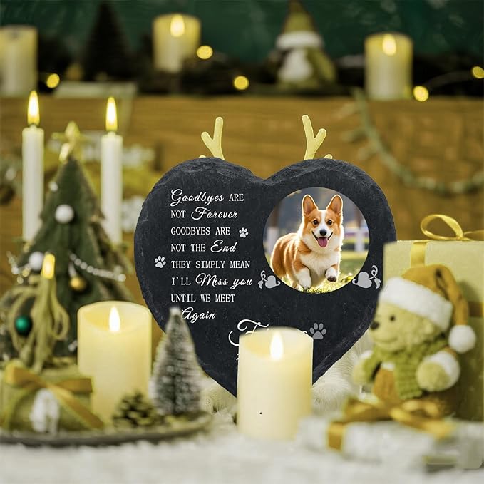 Personalized Dog Memorial Gifts for Loss of Dog, Custom Photo Pet Momorial Stone for Dogs, Cat Memorial Sympathy Gift, Dog Passing Away Gifts, Sympathy Gift for Pet Lovers (Style 6)